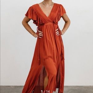 Baltic Born | Jennifer Deep V maxi Dress